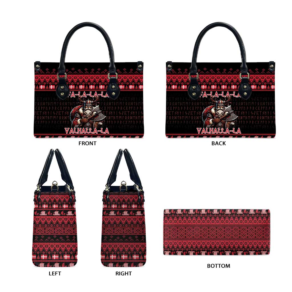 Denmark Santa Viking Christmas Leather Bag Julemanden Goes Viking - Wonder Print Shop