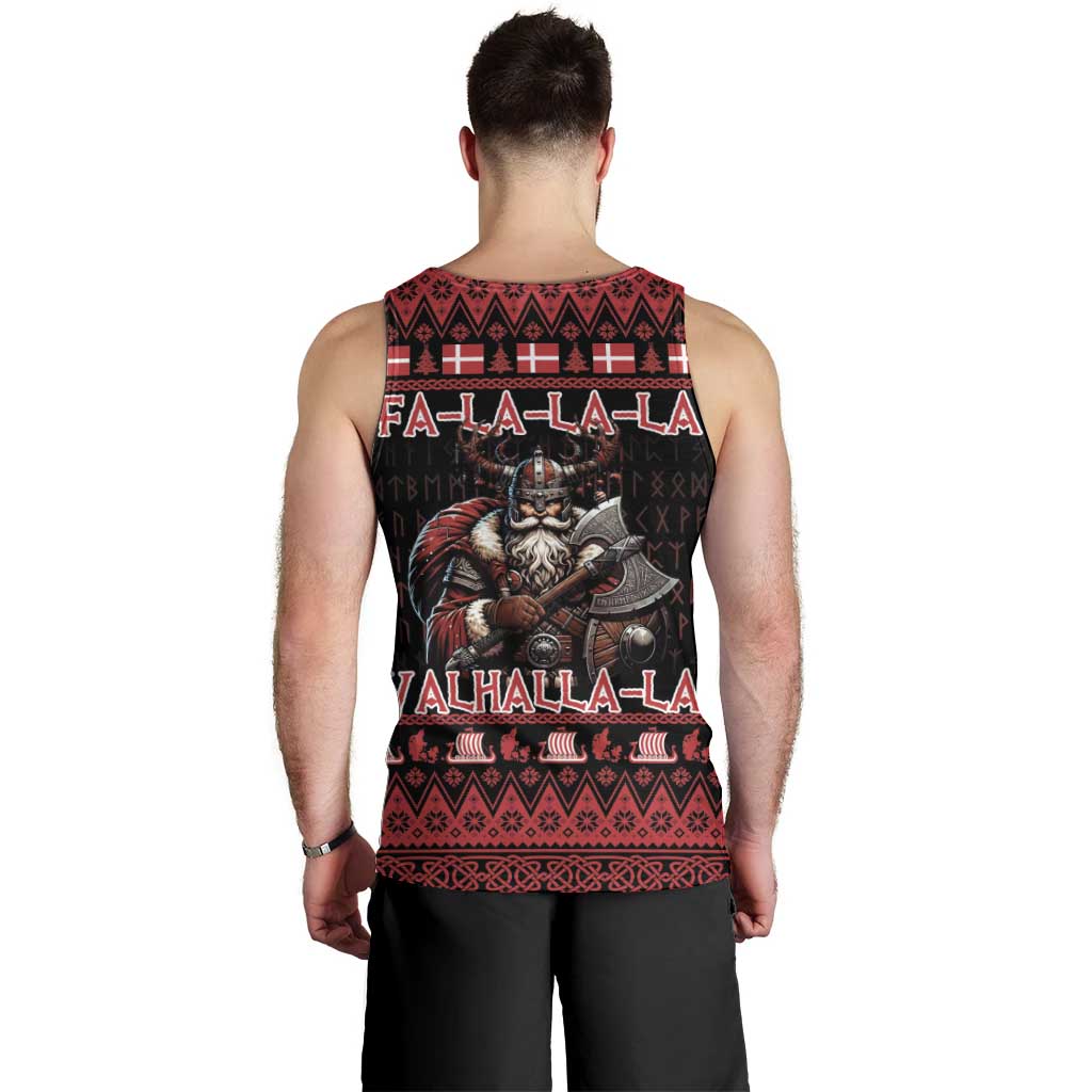 Denmark Santa Viking Christmas Men Tank Top Julemanden Goes Viking - Wonder Print Shop