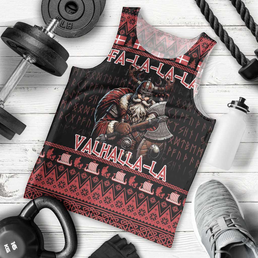 Denmark Santa Viking Christmas Men Tank Top Julemanden Goes Viking - Wonder Print Shop