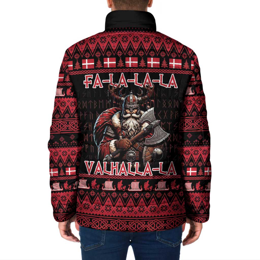 Denmark Santa Viking Christmas Padded Jacket Julemanden Goes Viking - Wonder Print Shop