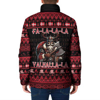 Denmark Santa Viking Christmas Padded Jacket Julemanden Goes Viking - Wonder Print Shop