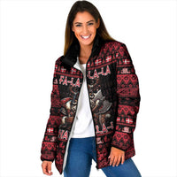 Denmark Santa Viking Christmas Padded Jacket Julemanden Goes Viking - Wonder Print Shop