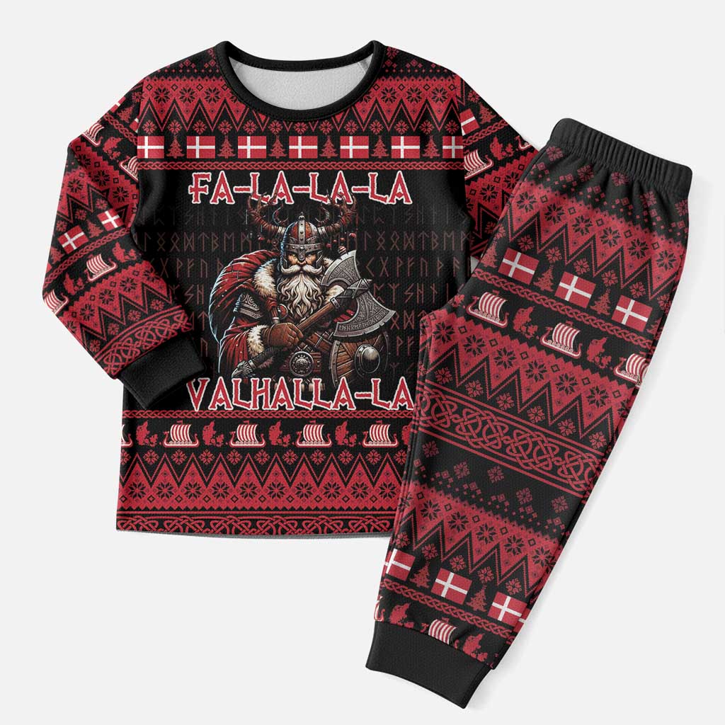 Denmark Santa Viking Christmas Pajama Set Julemanden Goes Viking - Wonder Print Shop