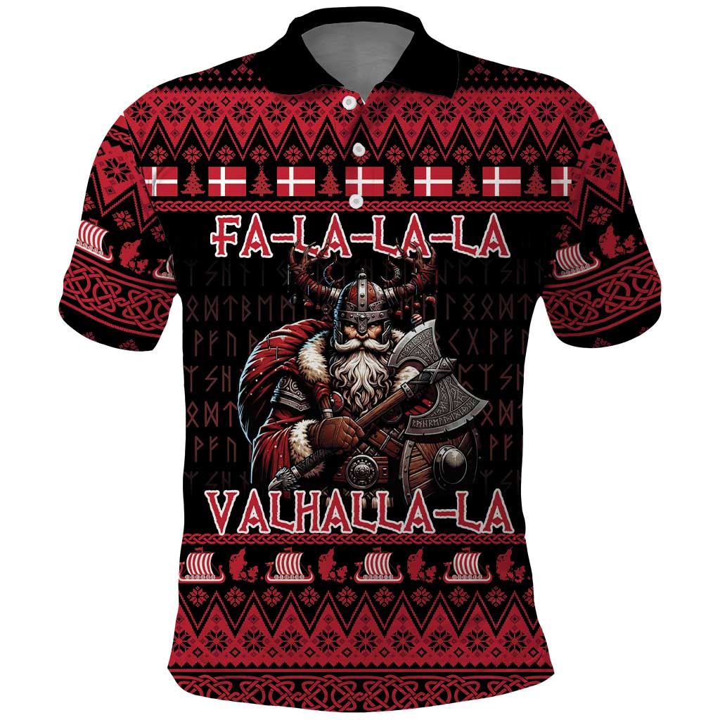 Denmark Santa Viking Christmas Polo Shirt Julemanden Goes Viking - Wonder Print Shop
