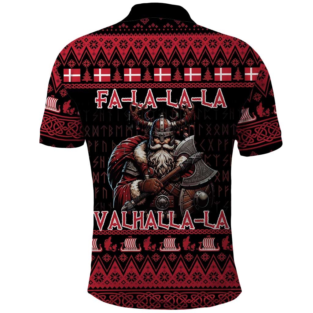 Denmark Santa Viking Christmas Polo Shirt Julemanden Goes Viking - Wonder Print Shop