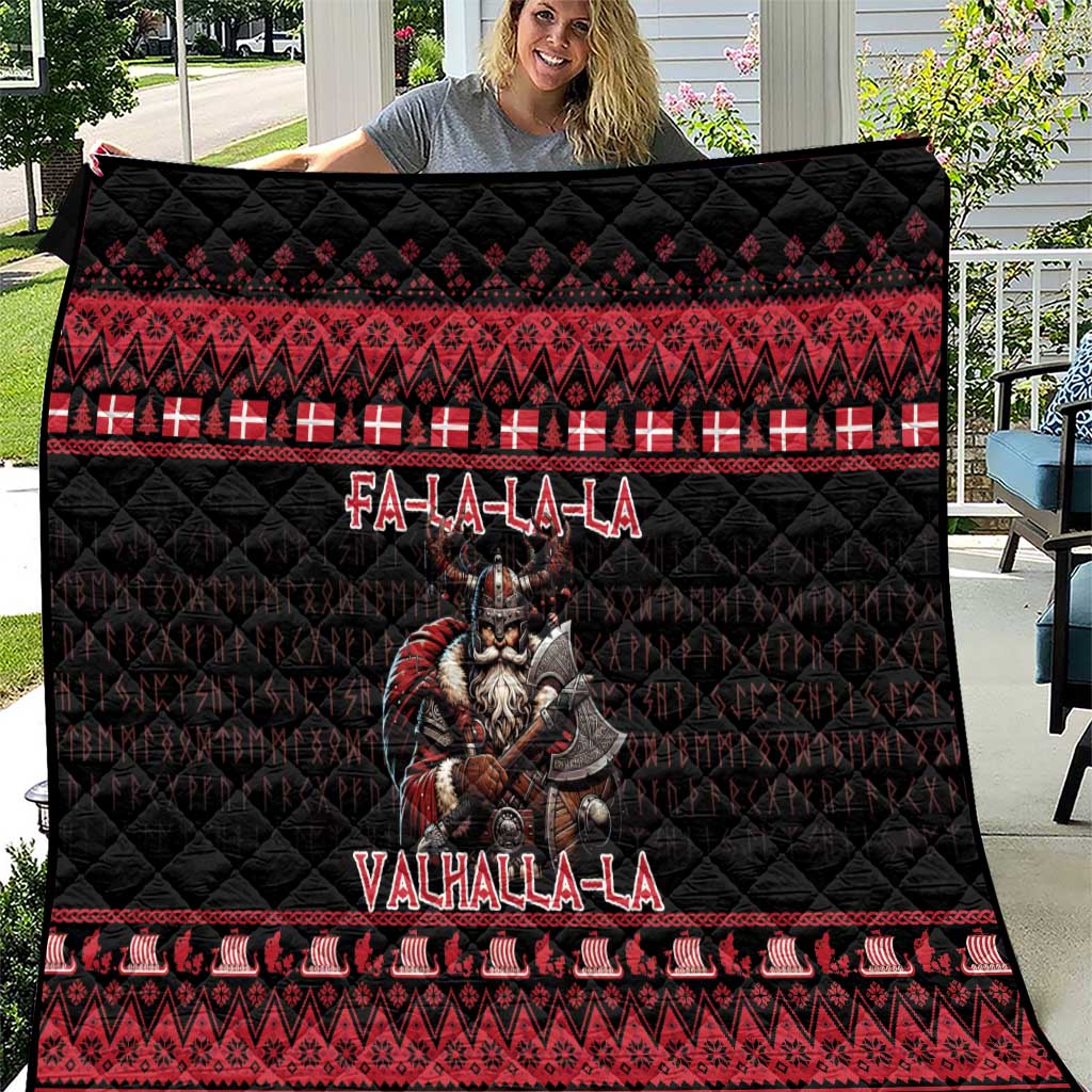 Denmark Santa Viking Christmas Quilt Julemanden Goes Viking - Wonder Print Shop
