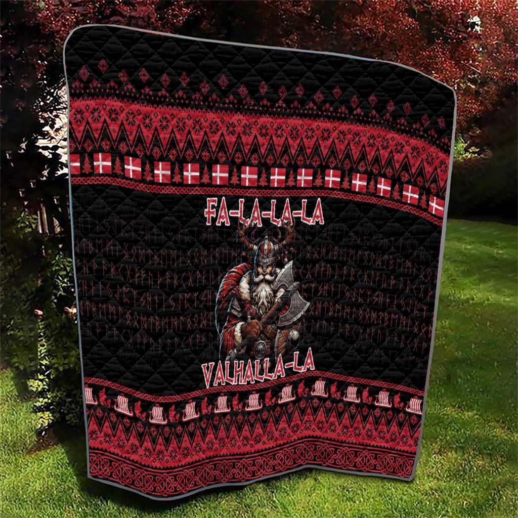 Denmark Santa Viking Christmas Quilt Julemanden Goes Viking - Wonder Print Shop