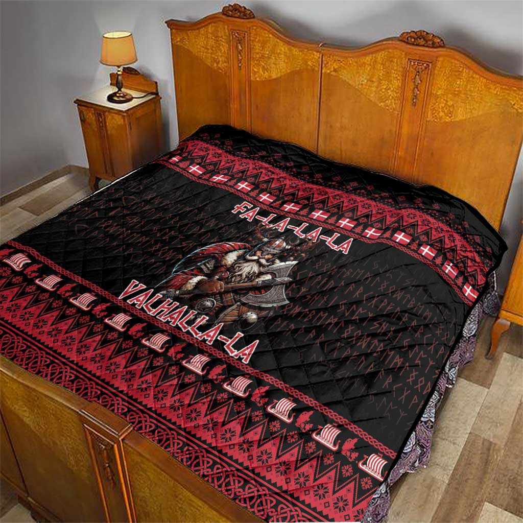 Denmark Santa Viking Christmas Quilt Julemanden Goes Viking - Wonder Print Shop