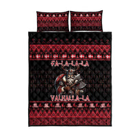 Denmark Santa Viking Christmas Quilt Bed Set Julemanden Goes Viking - Wonder Print Shop