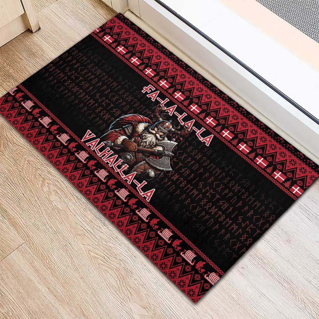 Denmark Santa Viking Christmas Rubber Doormat Julemanden Goes Viking - Wonder Print Shop