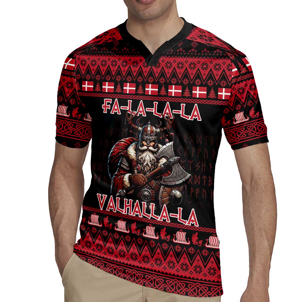 Denmark Santa Viking Christmas Rugby Jersey Julemanden Goes Viking - Wonder Print Shop