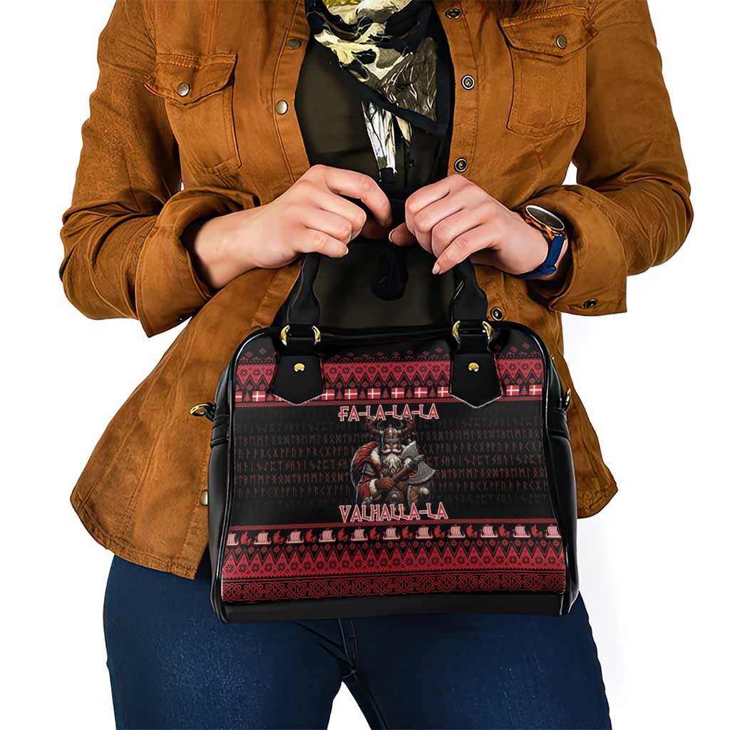 Denmark Santa Viking Christmas Shoulder Handbag Julemanden Goes Viking - Wonder Print Shop