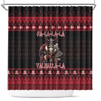 Denmark Santa Viking Christmas Shower Curtain Julemanden Goes Viking - Wonder Print Shop