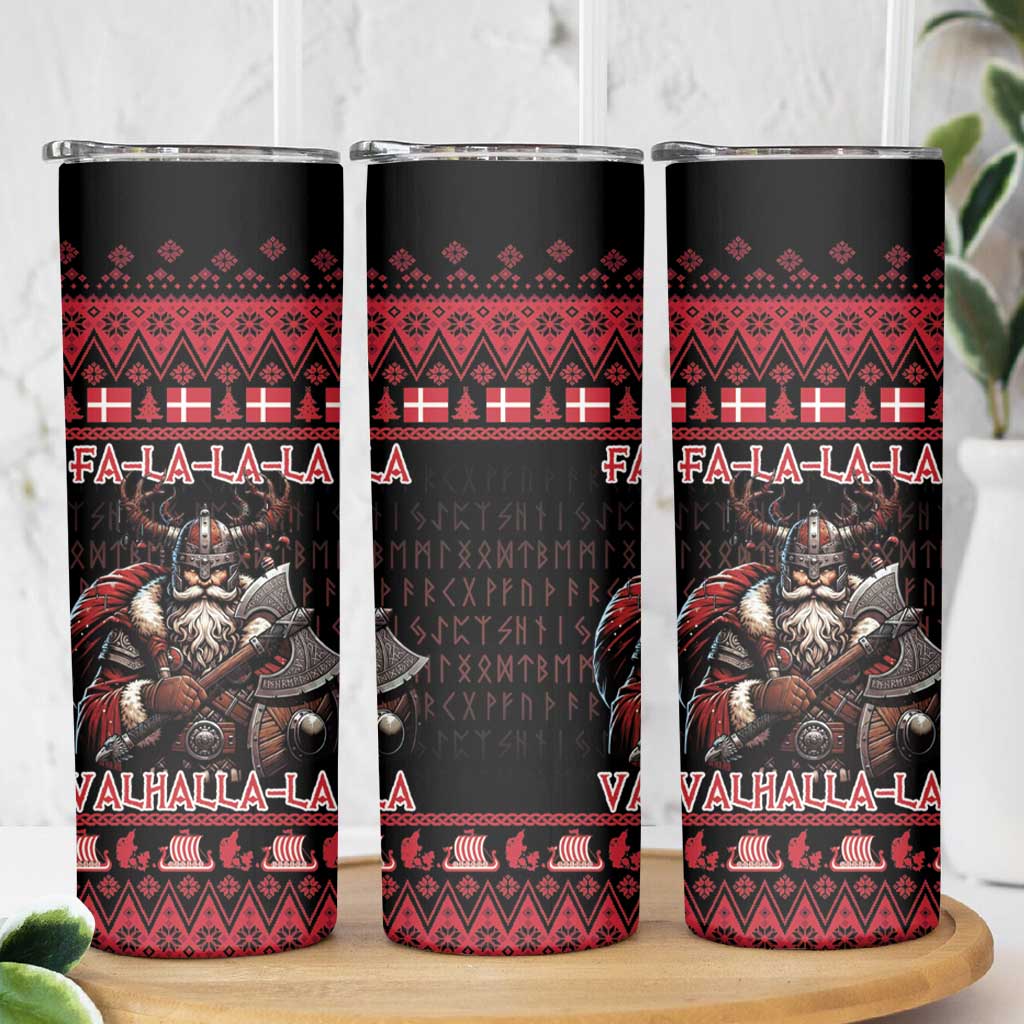 Denmark Santa Viking Christmas Skinny Tumbler Julemanden Goes Viking - Wonder Print Shop