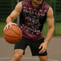 Denmark Santa Viking Christmas Sleeveless Hoodie Julemanden Goes Viking - Wonder Print Shop