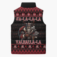 Denmark Santa Viking Christmas Sleeveless Puffer Jacket Julemanden Goes Viking - Wonder Print Shop