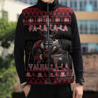 Denmark Santa Viking Christmas Sleeveless Puffer Jacket Julemanden Goes Viking - Wonder Print Shop
