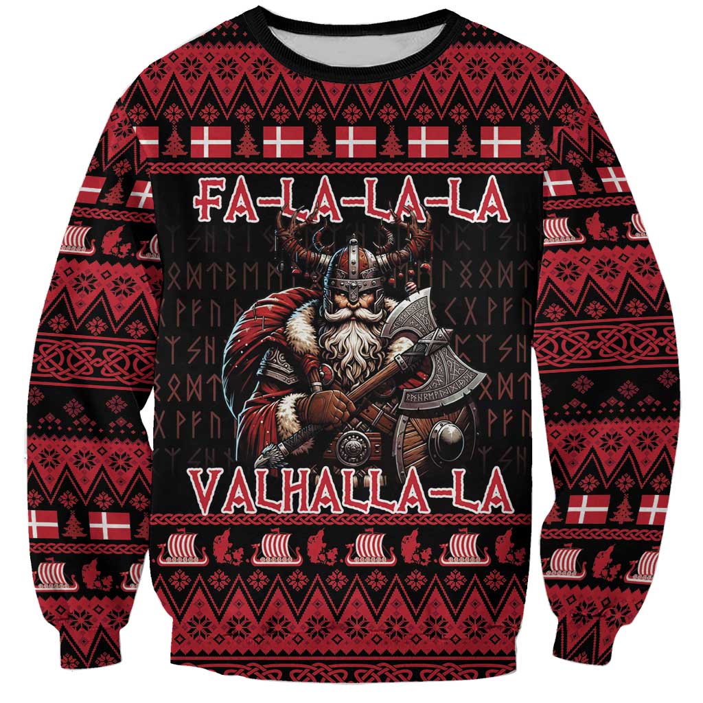 Denmark Santa Viking Christmas Sweatshirt Julemanden Goes Viking - Wonder Print Shop
