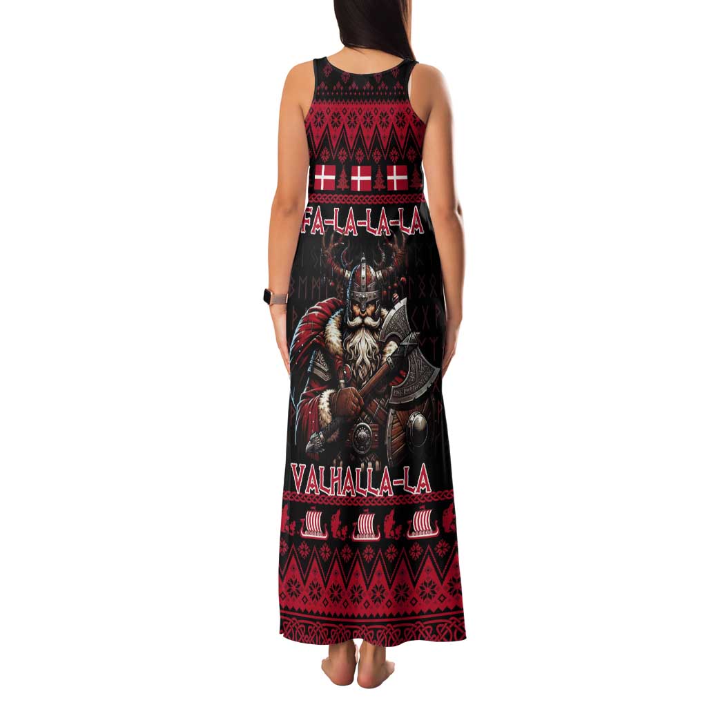 Denmark Santa Viking Christmas Tank Maxi Dress Julemanden Goes Viking - Wonder Print Shop