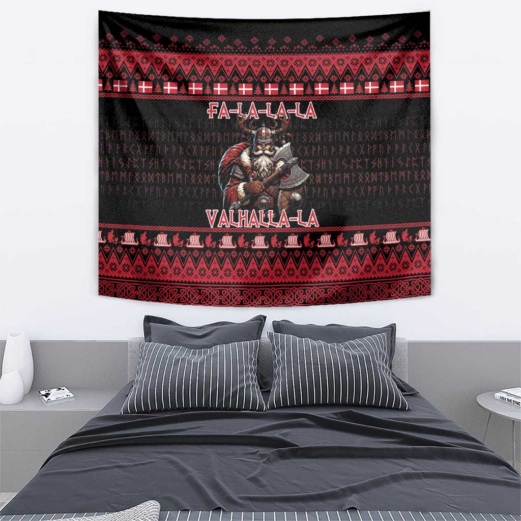 Denmark Santa Viking Christmas Tapestry Julemanden Goes Viking - Wonder Print Shop