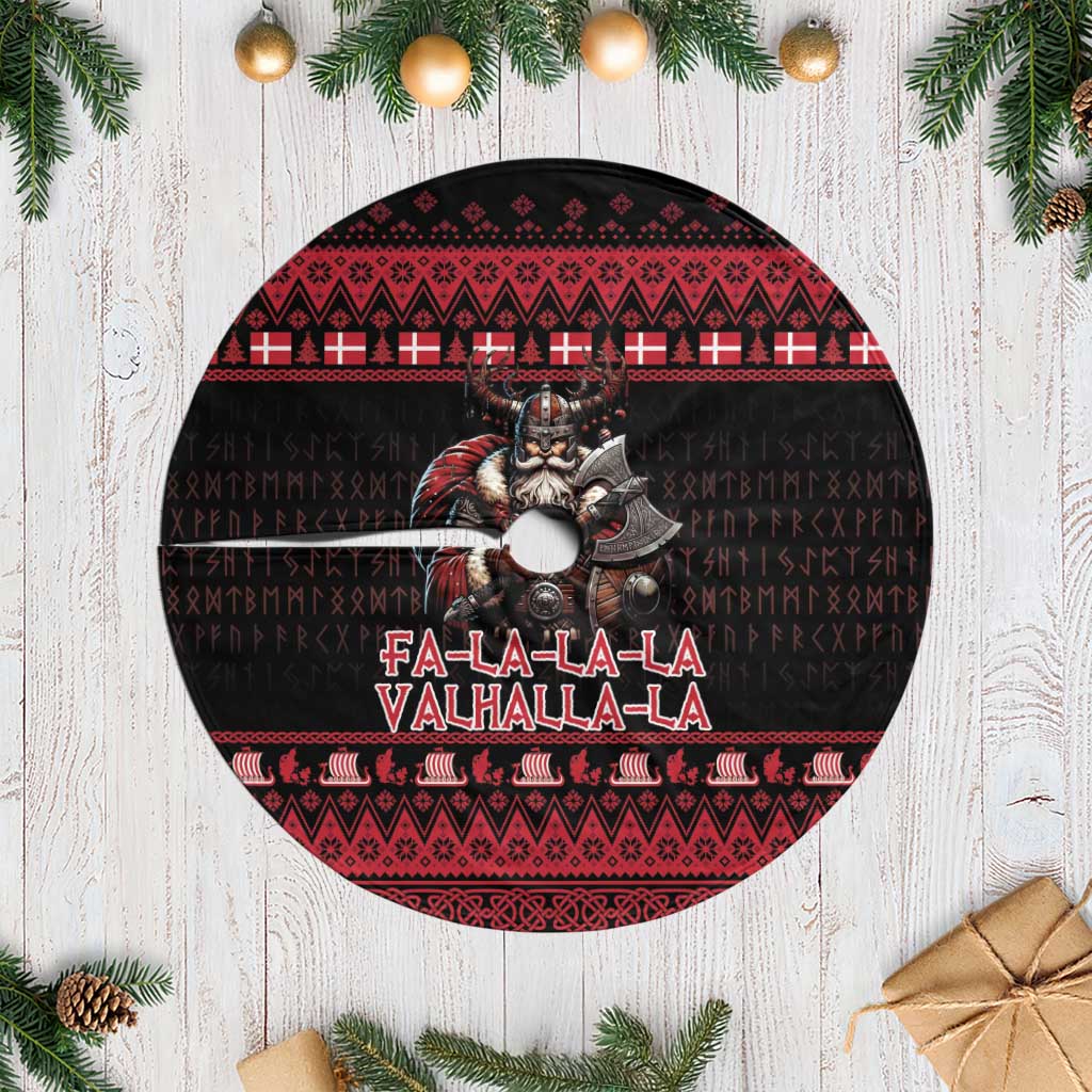 Denmark Santa Viking Christmas Tree Skirt Julemanden Goes Viking - Wonder Print Shop