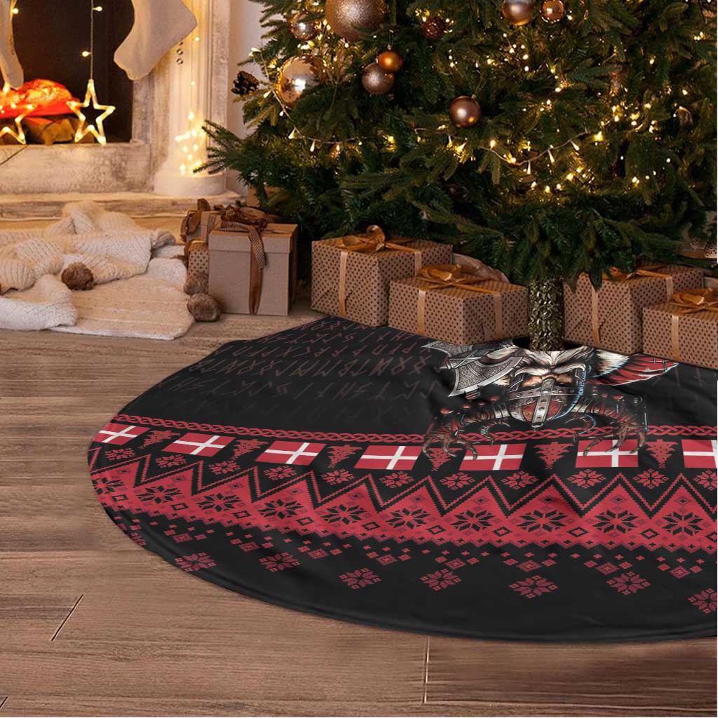 Denmark Santa Viking Christmas Tree Skirt Julemanden Goes Viking - Wonder Print Shop