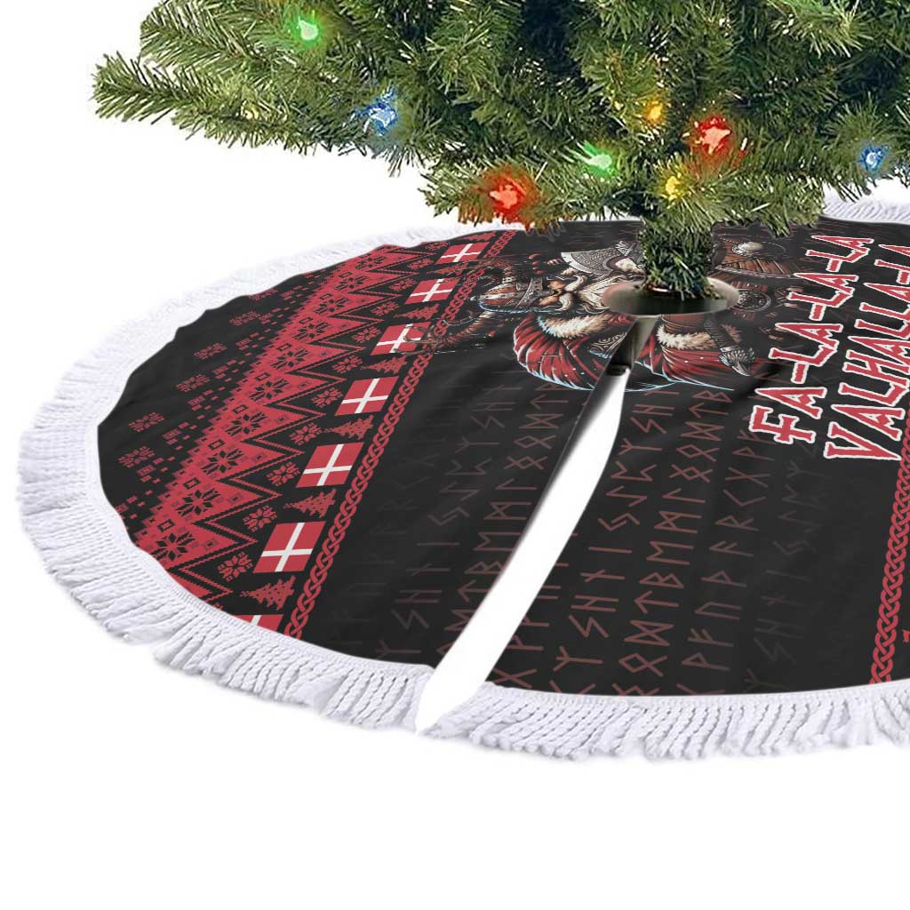 Denmark Santa Viking Christmas Tree Skirt Julemanden Goes Viking - Wonder Print Shop