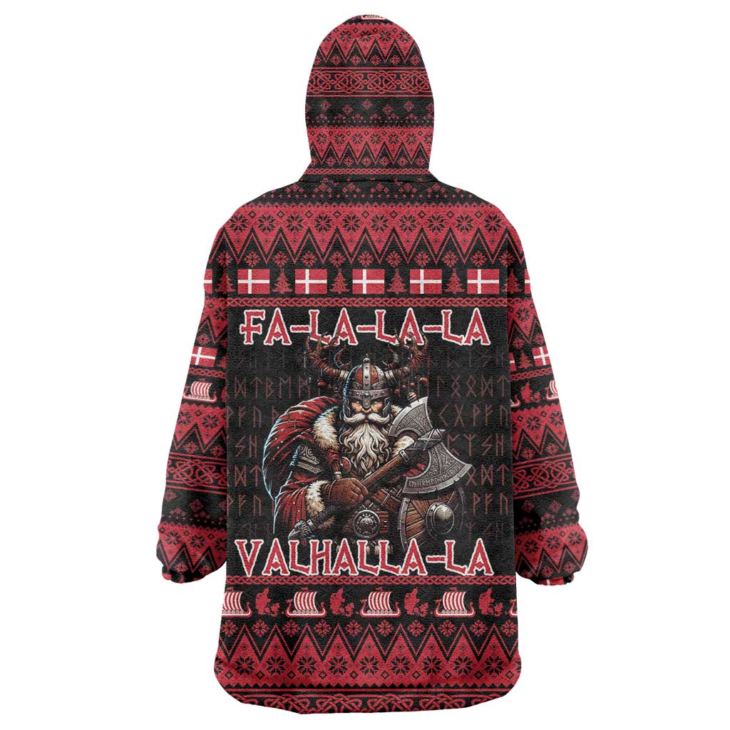 Denmark Santa Viking Christmas Wearable Blanket Hoodie Julemanden Goes Viking - Wonder Print Shop