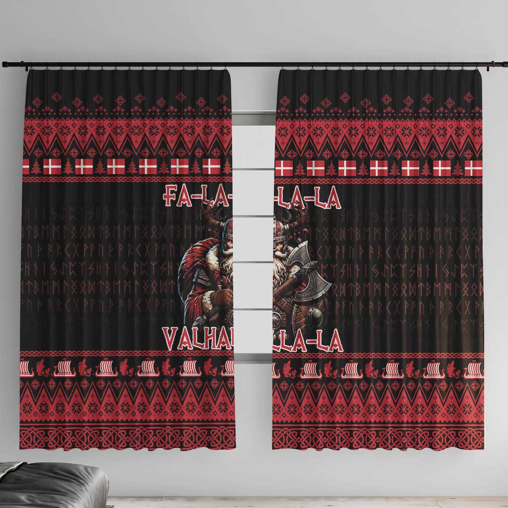 Denmark Santa Viking Christmas Window Curtain Julemanden Goes Viking - Wonder Print Shop