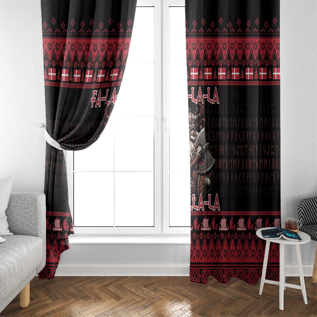 Denmark Santa Viking Christmas Window Curtain Julemanden Goes Viking - Wonder Print Shop