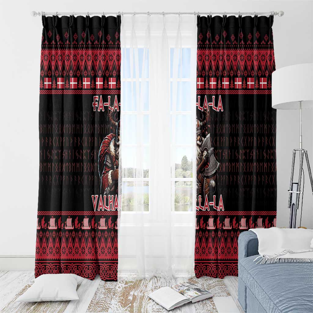 Denmark Santa Viking Christmas Window Curtain Julemanden Goes Viking - Wonder Print Shop