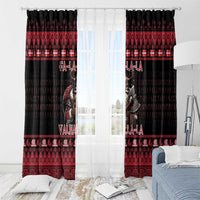 Denmark Santa Viking Christmas Window Curtain Julemanden Goes Viking - Wonder Print Shop