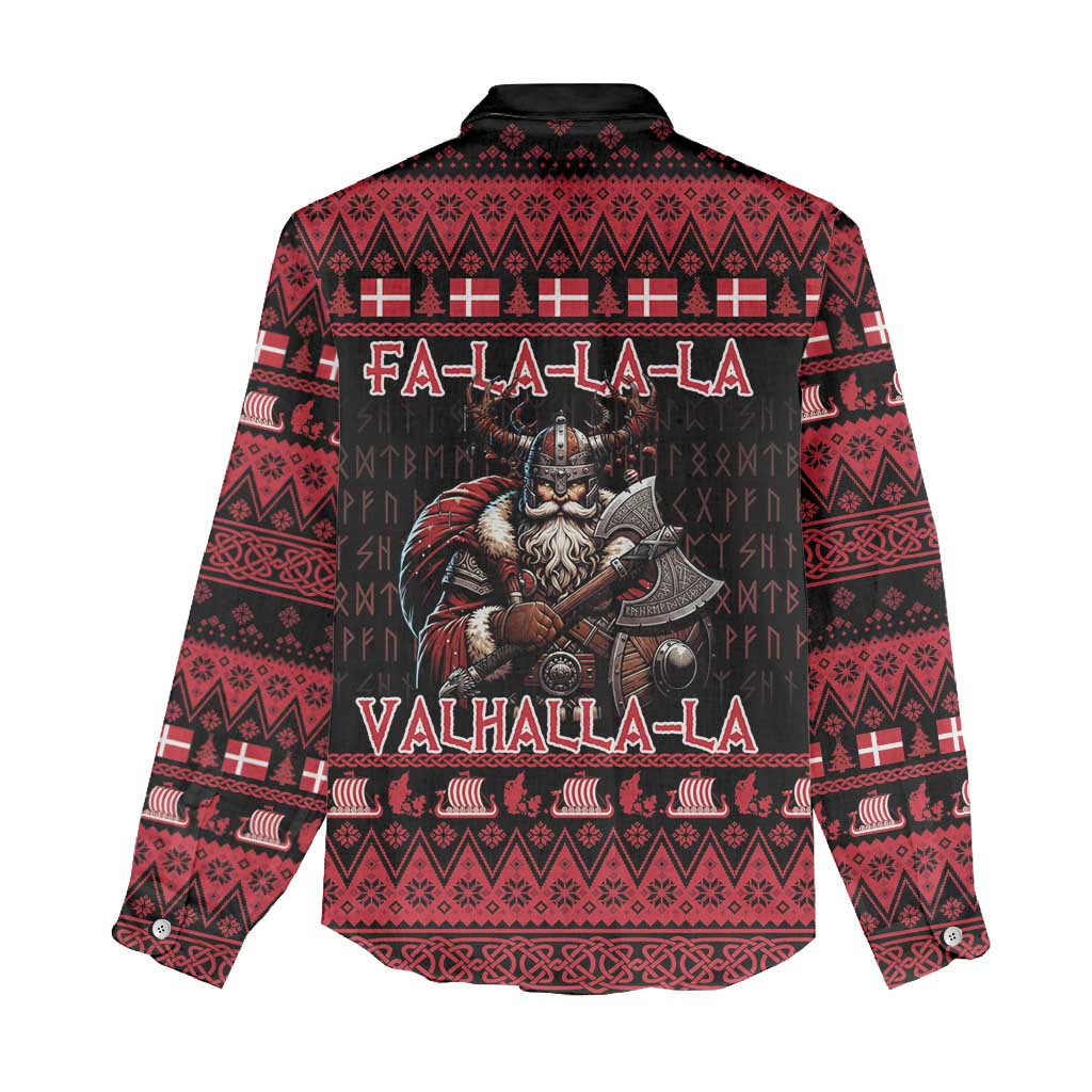Denmark Santa Viking Christmas Women Casual Shirt Julemanden Goes Viking - Wonder Print Shop