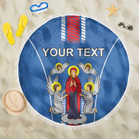 Personalized Belarus Beach Blanket Coat Of Arms Minsk Capital