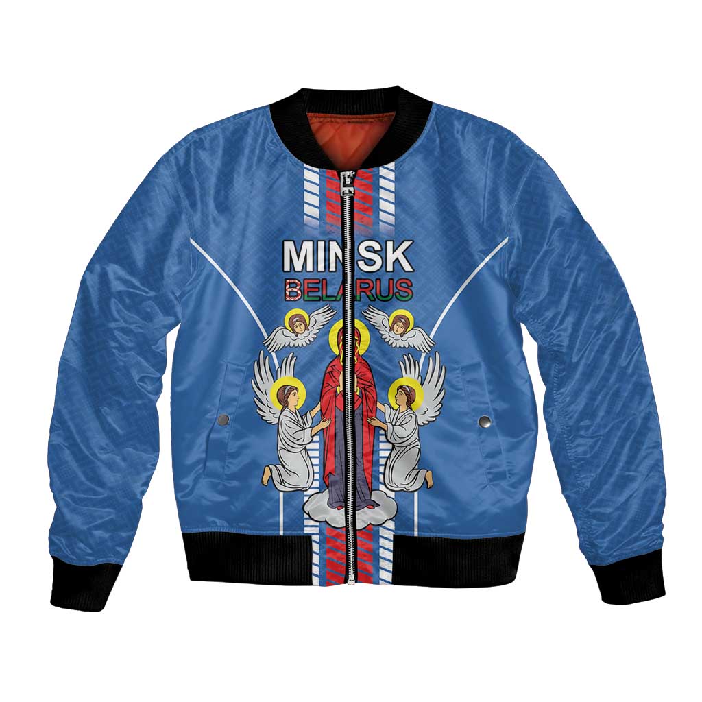 Personalized Belarus Bomber Jacket Coat Of Arms Minsk Capital