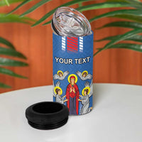 Personalized Belarus 4 in 1 Can Cooler Tumbler Coat Of Arms Minsk Capital