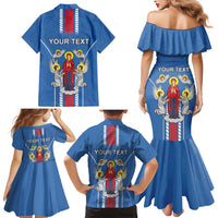 Personalized Belarus Family Matching Mermaid Dress and Hawaiian Shirt Coat Of Arms Minsk Capital