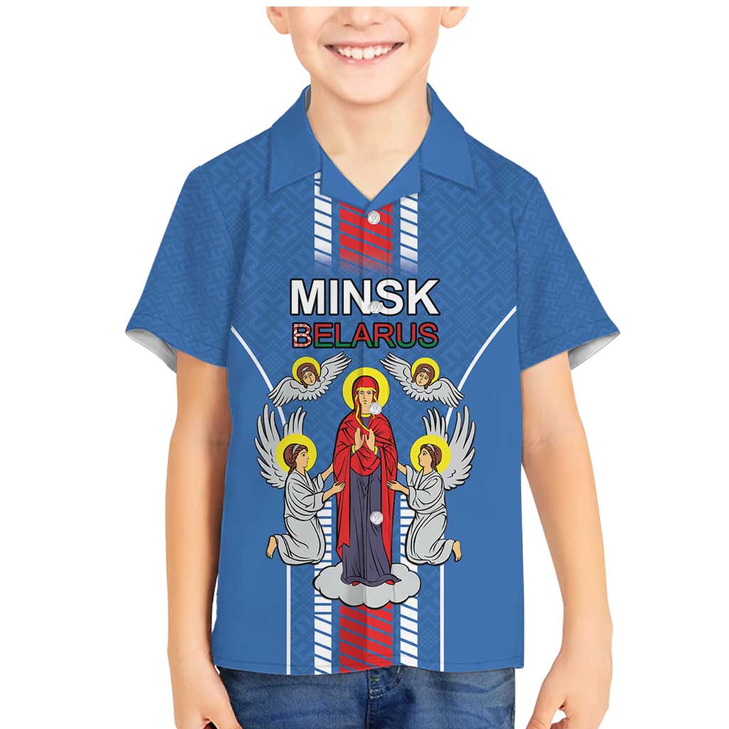 Personalized Belarus Family Matching Mermaid Dress and Hawaiian Shirt Coat Of Arms Minsk Capital
