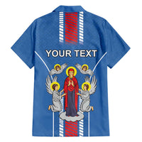 Personalized Belarus Family Matching Summer Maxi Dress and Hawaiian Shirt Coat Of Arms Minsk Capital