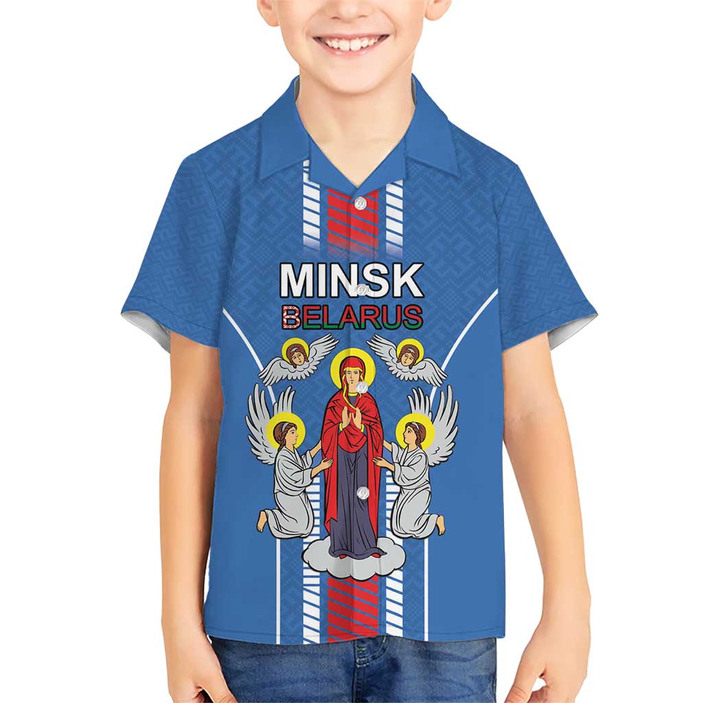 Personalized Belarus Kid Hawaiian Shirt Coat Of Arms Minsk Capital