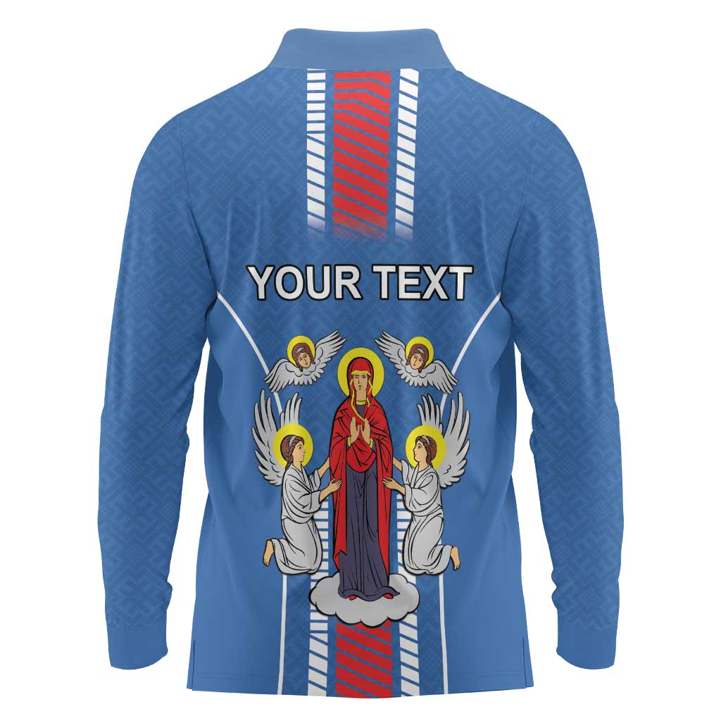 Personalized Belarus Long Sleeve Polo Shirt Coat Of Arms Minsk Capital