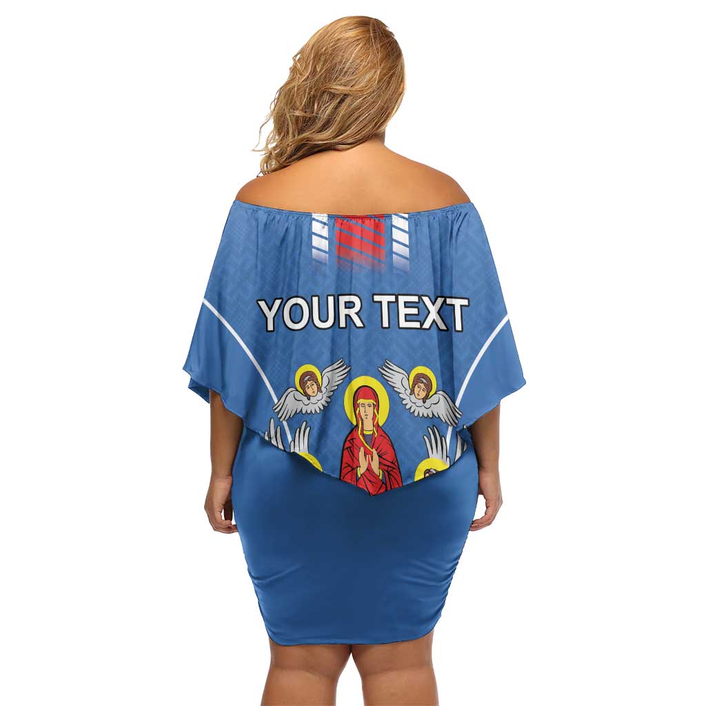 Personalized Belarus Off Shoulder Short Dress Coat Of Arms Minsk Capital