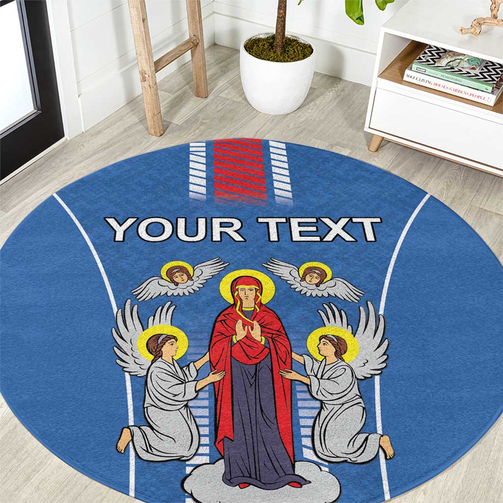 Personalized Belarus Round Carpet Coat Of Arms Minsk Capital