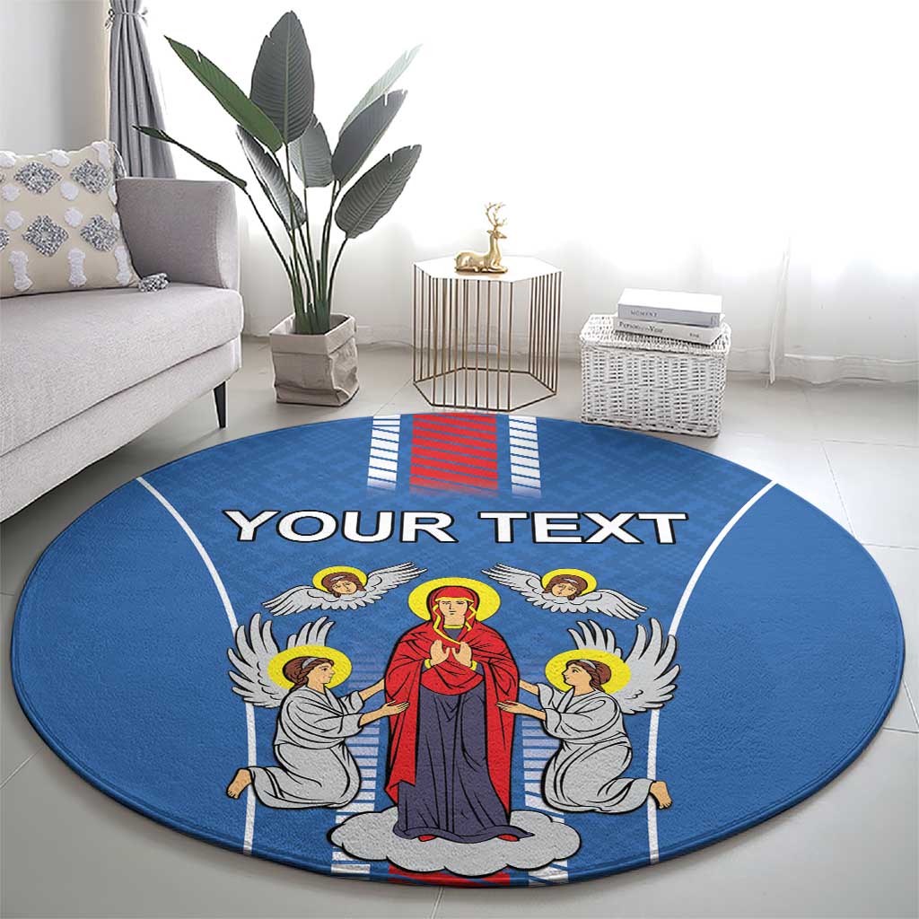 Personalized Belarus Round Carpet Coat Of Arms Minsk Capital
