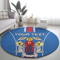 Personalized Belarus Round Carpet Coat Of Arms Minsk Capital