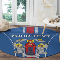 Personalized Belarus Round Carpet Coat Of Arms Minsk Capital