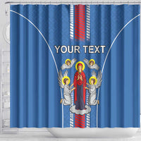 Personalized Belarus Shower Curtain Coat Of Arms Minsk Capital