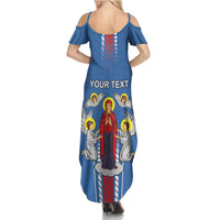 Personalized Belarus Summer Maxi Dress Coat Of Arms Minsk Capital