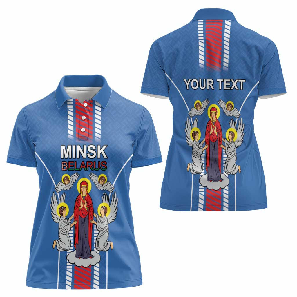 Personalized Belarus Women Polo Shirt Coat Of Arms Minsk Capital