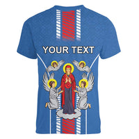 Personalized Belarus Women V-Neck T-Shirt Coat Of Arms Minsk Capital